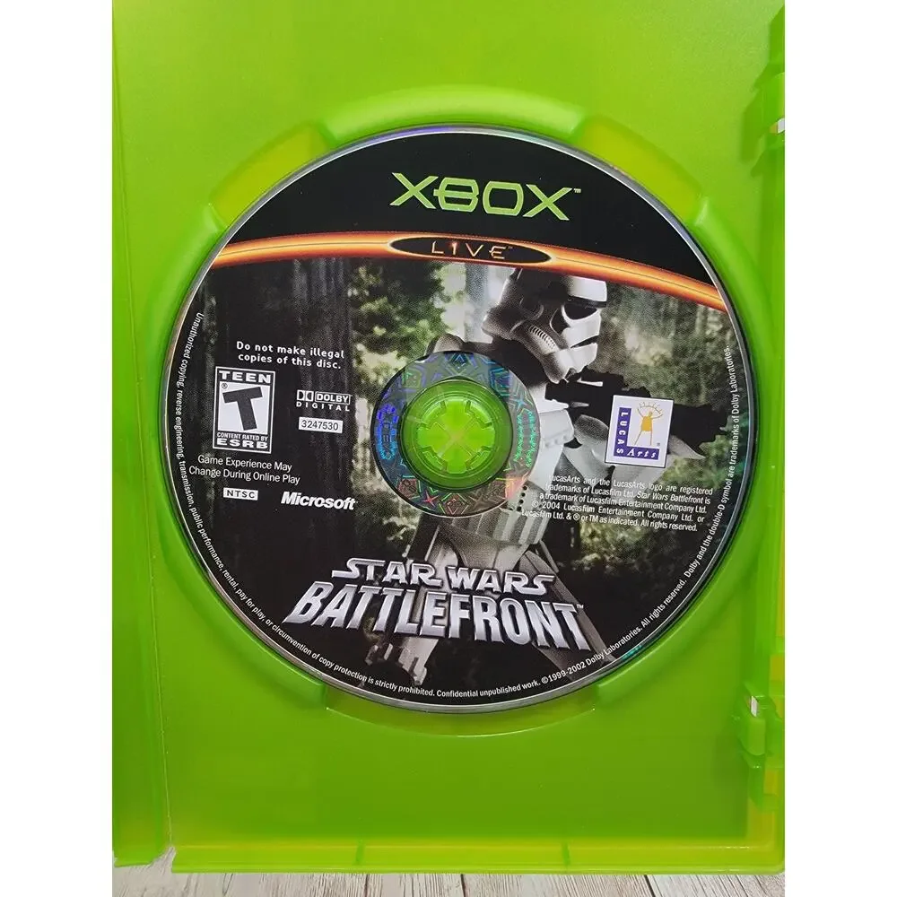 Star Wars: Battlefront (Original Xbox) Black Label CIB Complete & Tested